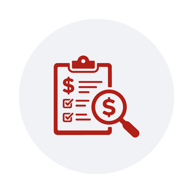 Ícono de checklist y portafolio que representa alineación estratégica y gestión empresarial vinculada a gestión financiera empresarial