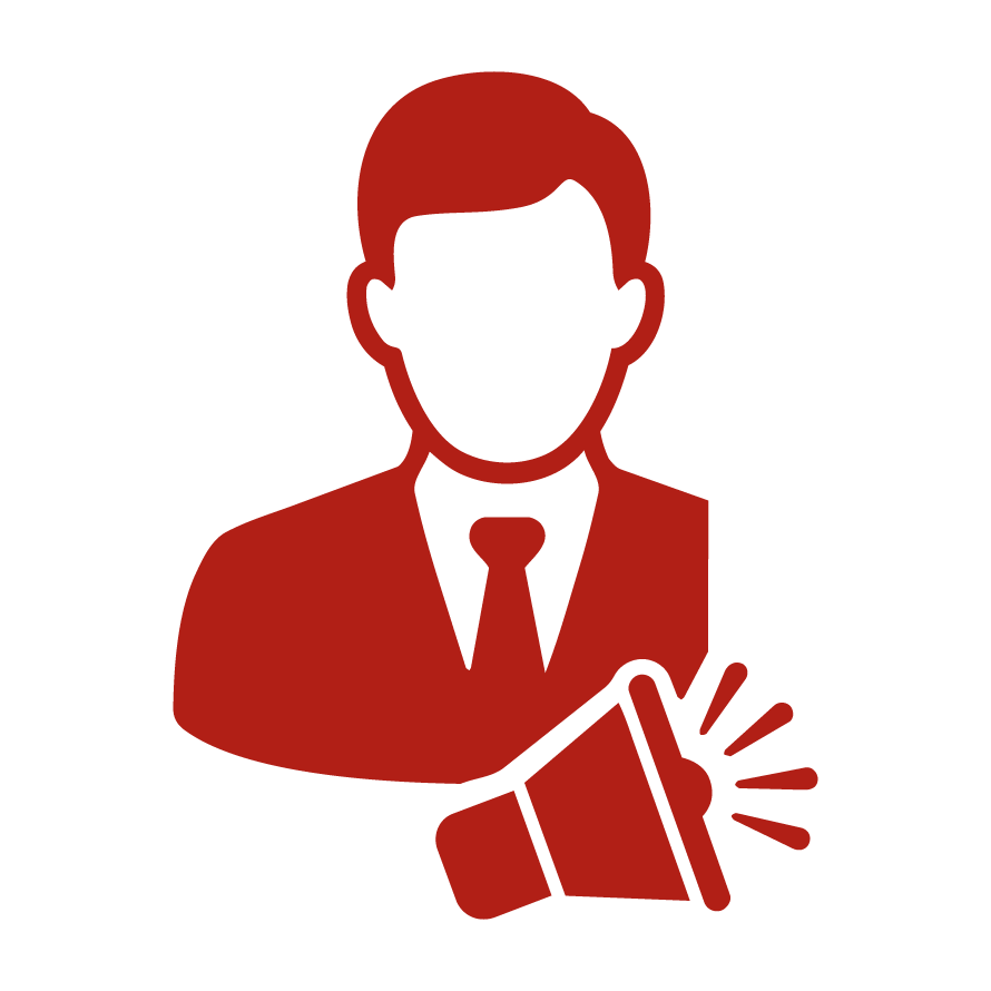 Ícono de ejecutivo con portafolio que representa funciones y responsabilidades del cargo según qué hace un gerente financiero