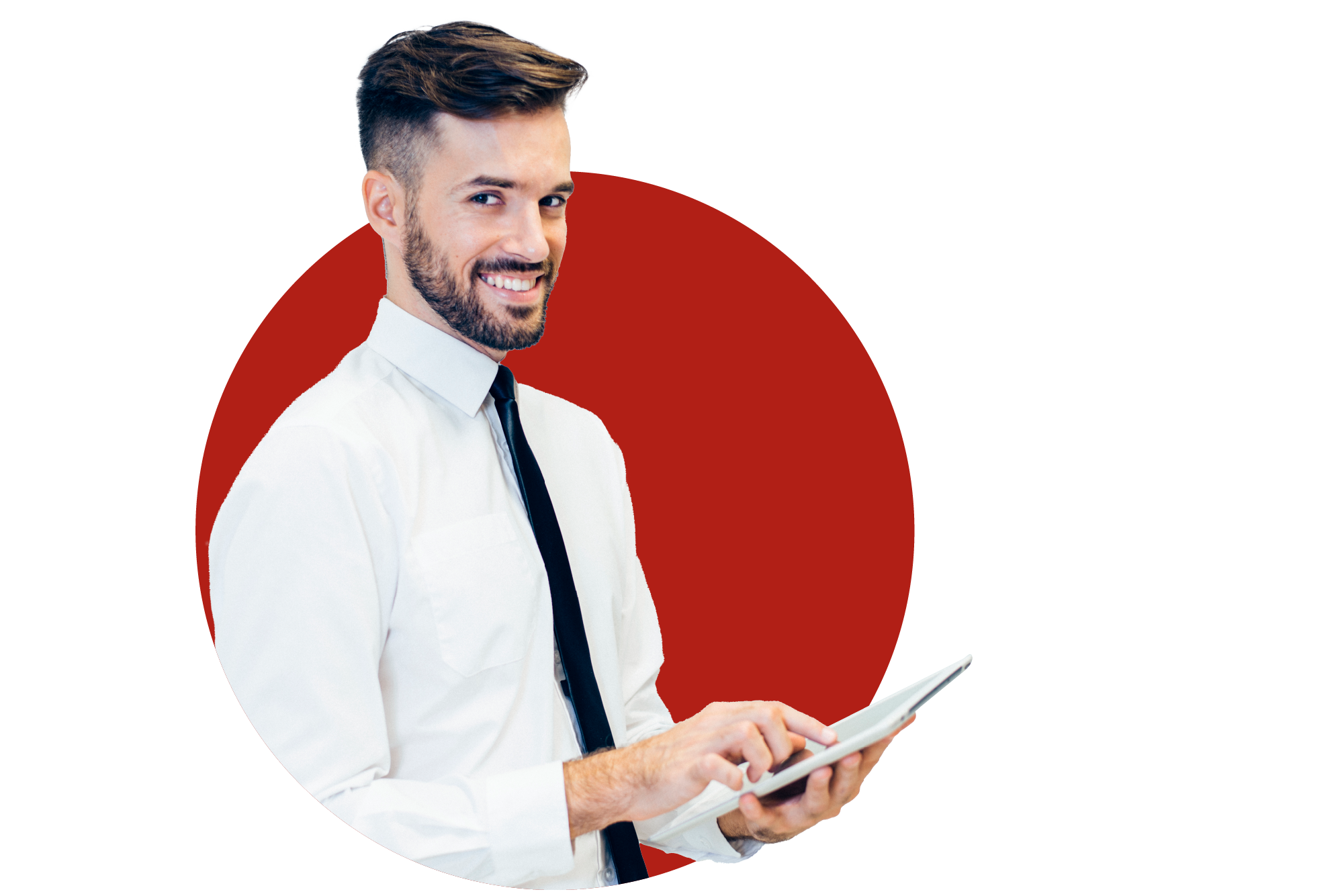 ícono de figura profesional con lupa sobre el rostro, representación de la gestión de riesgos y cumplimiento mediante supervisión detallada de procesos