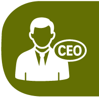 CEO liderando la visión estratégica de la organización con formación en MBA maestría y alta dirección.